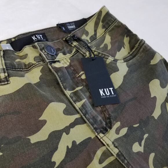 NWT KUT from the Kloth Camouflage Skinny Jeans High Rise Distressed | Size 2 - Picture 6 of 9